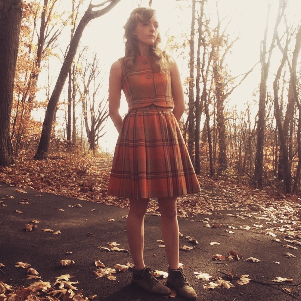 Vintage two piece wool set